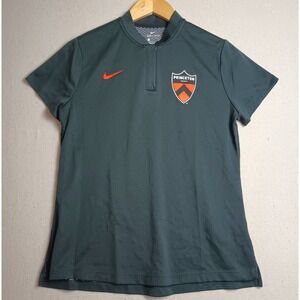 Nike Dri-FIT Princeton Hockey Polo Shirt Athletic Top Sport Gray‎ L Ladies